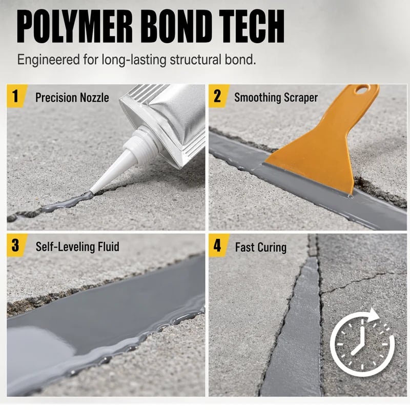 🔥HOT SALE🔥🛠️Waterproof Concrete Crack Filler for Indoor & Outdoor Use