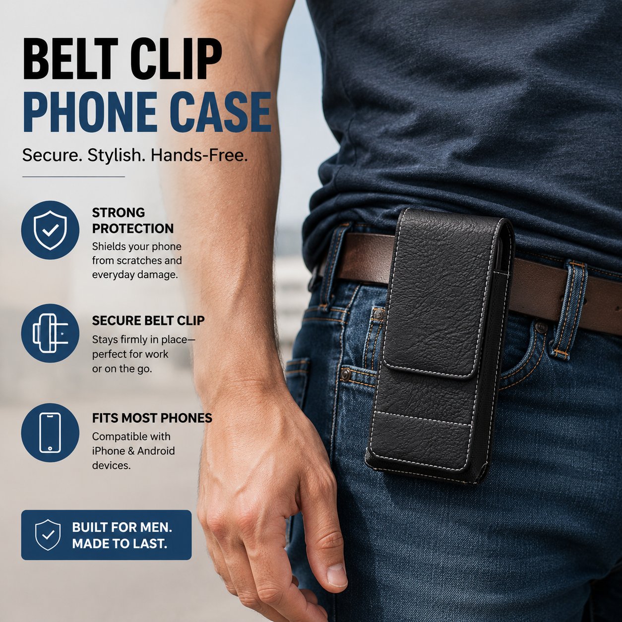 ⚡Grande Sconto | Marsupio da Cintura per Cellulare 📱 Fondina in Pelle Multitasche con Portacarte