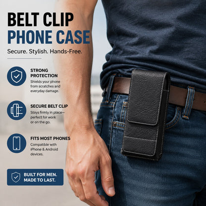 ⚡Grande Sconto | Marsupio da Cintura per Cellulare 📱 Fondina in Pelle Multitasche con Portacarte