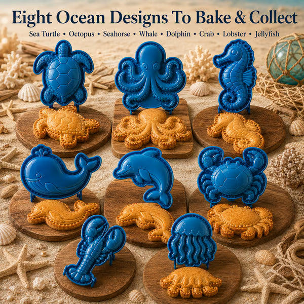 🔥HOT SALE🔥⏳ Last Day 49% OFF – 🌊 8-Design Ocean Filled Pie Press Collection | Reusable Hinged Molds for Cutting, Filling, Shaping & Sealing Marine-Themed Hand Pies 🥧✨