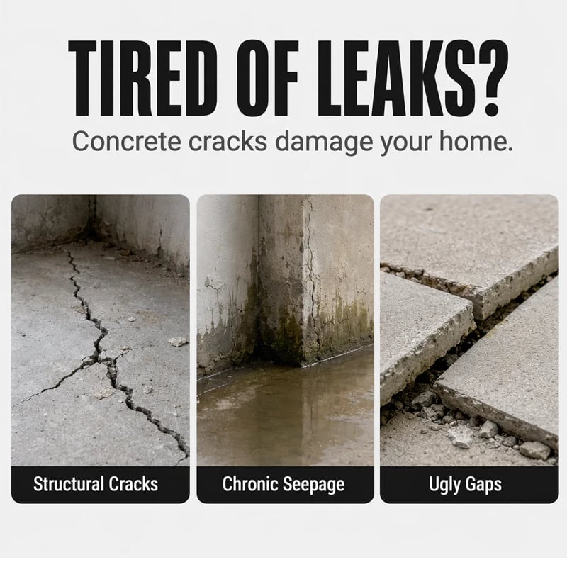 🔥HOT SALE🔥🛠️Waterproof Concrete Crack Filler for Indoor & Outdoor Use