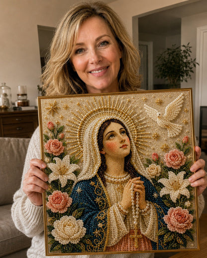 🔥HEISSER VERKAUF🔥🙏 Göttliche Perlenperlen-Ikone der Jungfrau Maria – Ein friedliches DIY-Glaubenskunst-Geschenk ✨