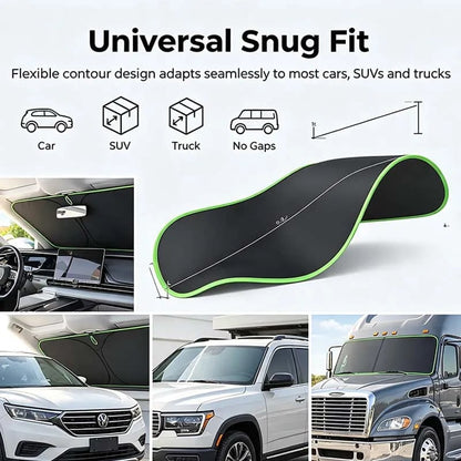 🔥HOT SALE🔥🎉2026 New Portable Heat-Insulating Vehicle Sunshade, Upgraded Thickened Front Window Sun Shade☀️🚗