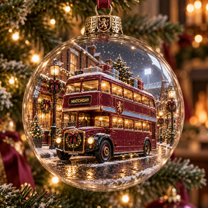 🎄 Pride & Tradition Light-Up Football Christmas Globe Ornament