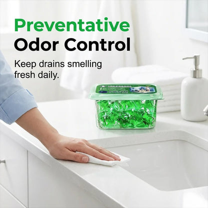 🔥2026 HOT SALE🥳50K+ SOLD!|Drain Deodorizer Pods – Bio‐enzyme formula neutralizes smells at the source. Instant fresh scent, no harsh chemicals. Say goodbye to embarrassing odours.