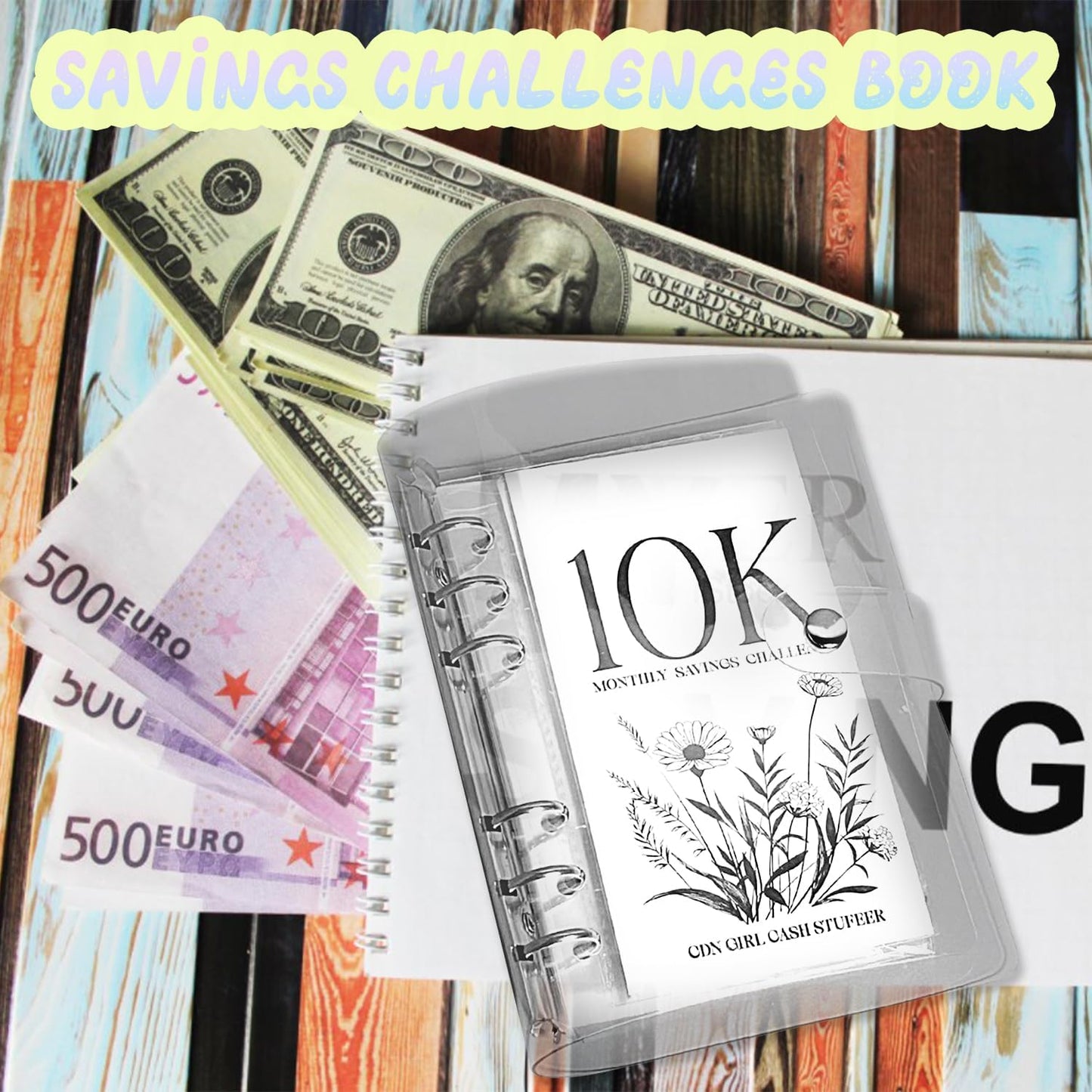A6 12-Month Money Saving Binder ,10K / 5K / 2.5K Savings Challenge ,Cash Envelope Budget Planner📒