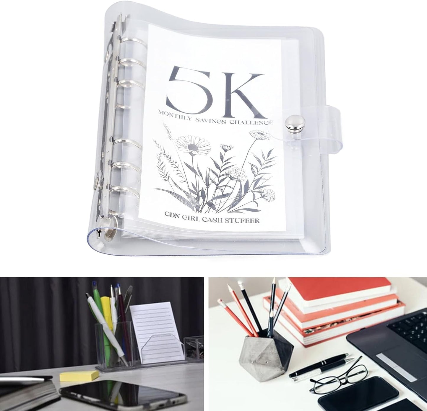 A6 12-Month Money Saving Binder ,10K / 5K / 2.5K Savings Challenge ,Cash Envelope Budget Planner📒
