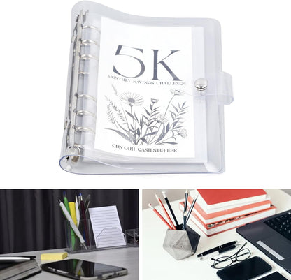 A6 12-Month Money Saving Binder ,10K / 5K / 2.5K Savings Challenge ,Cash Envelope Budget Planner📒