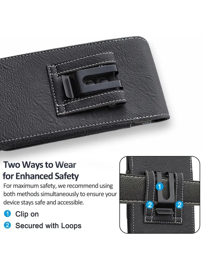 ⚡Grande Sconto | Marsupio da Cintura per Cellulare 📱 Fondina in Pelle Multitasche con Portacarte