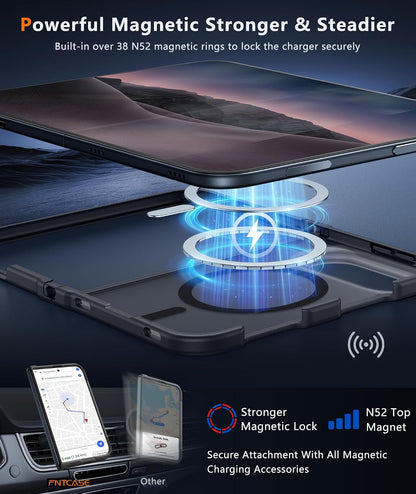 For iPhone Duo -3 In 1 Magnetic Case + Screen Protector & Hinge Stand