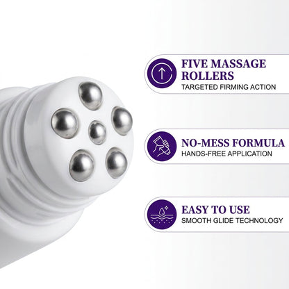 💦Reduces Wrinkles and Double Chin,Five Rollers for All Around Massage,Neck Firming Cream