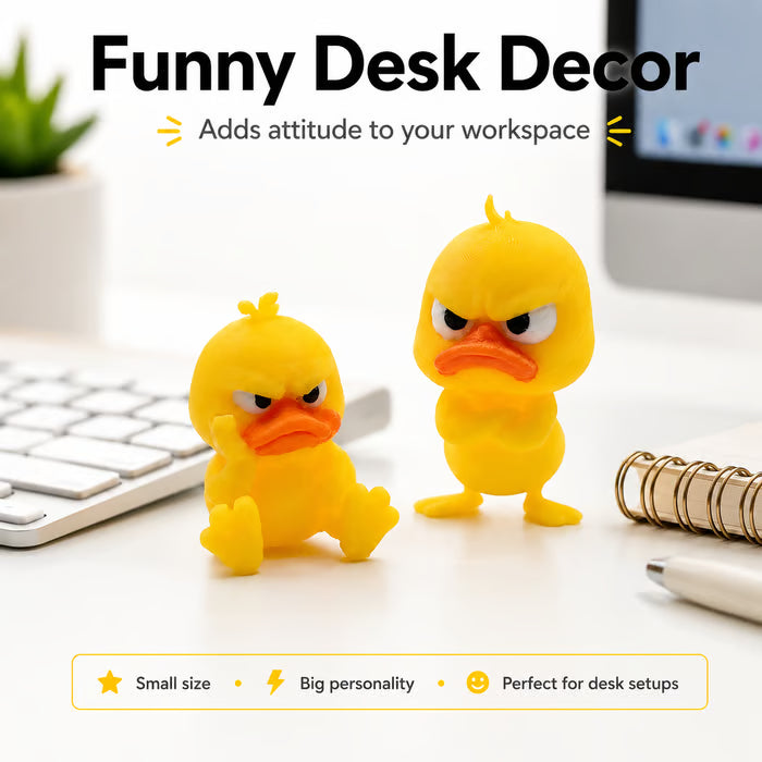 🔥🎁😠 Schreibtischfigur „Wütende Ente“ — Verleihen Sie Ihrem Raum einen Hauch von Attitüde! 🐥