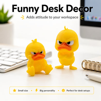 🔥🎁😠 Schreibtischfigur „Wütende Ente“ — Verleihen Sie Ihrem Raum einen Hauch von Attitüde! 🐥