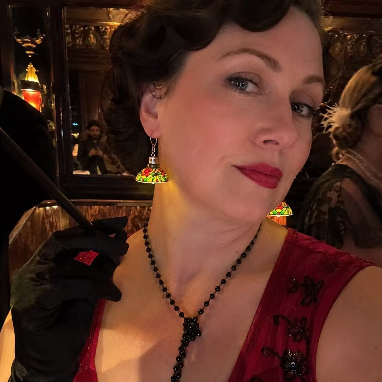 Handmade Vintage Light-Up Chandelier Earrings