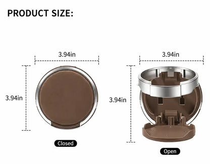 🚗 Universal Foldable Car Cup Holder with Hook – Space-Saving Drink & Storage Organizer
