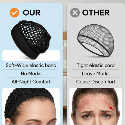 3-Piece Stretchy Wide-Edge Sleeping Cap Set