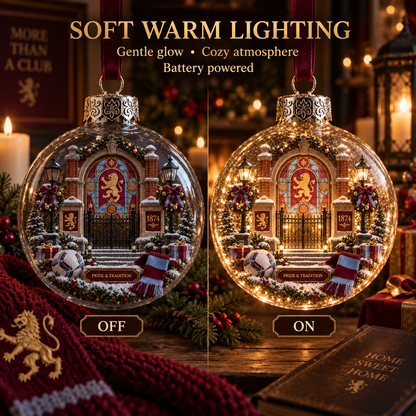 🎄 Pride & Tradition Light-Up Football Christmas Globe Ornament
