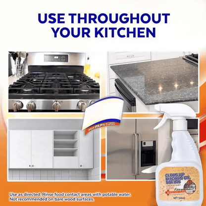 🎉 Heavy Duty Kitchen Degreaser Spray Lasting Effect Heavy Oil Cleaner Stain Removal Liquid for Kitchen
