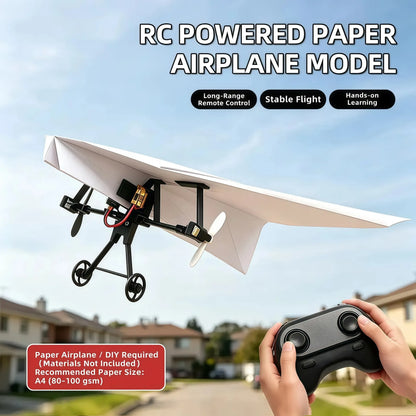 STEM RC Paper Airplane Kit – Gyroscope Stabilized with Dual Propellers