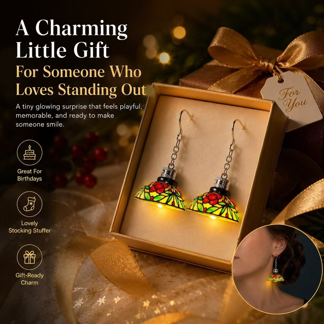 Handmade Vintage Light-Up Chandelier Earrings