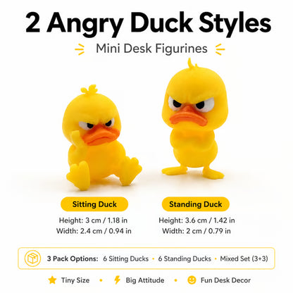 🔥🎁😠 Schreibtischfigur „Wütende Ente“ — Verleihen Sie Ihrem Raum einen Hauch von Attitüde! 🐥