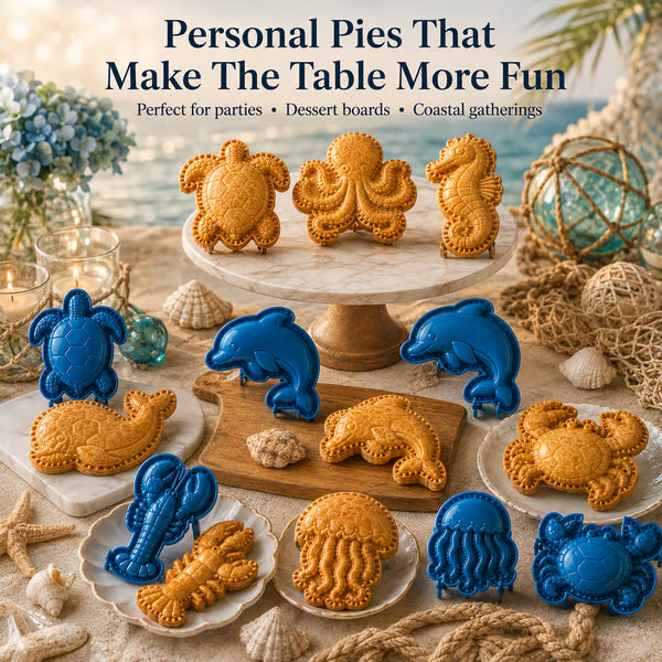 🔥HOT SALE🔥⏳ Last Day 49% OFF – 🌊 8-Design Ocean Filled Pie Press Collection | Reusable Hinged Molds for Cutting, Filling, Shaping & Sealing Marine-Themed Hand Pies 🥧✨