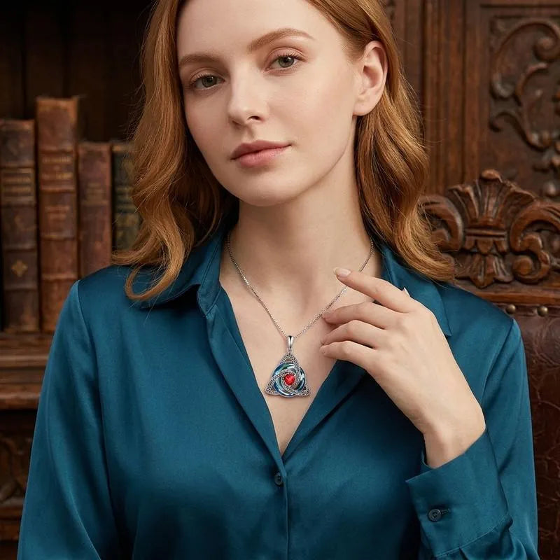 🔥🎁DRINSPER Birthstone Celtic Knot Necklace for Women