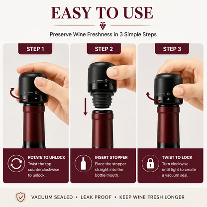 BUY 1 GET 1 FREE🍷 Premium Vacuum Wine Stopper – Keep Wine Fresh Longer with Airtight Seal