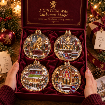 🎄 Pride & Tradition Light-Up Football Christmas Globe Ornament