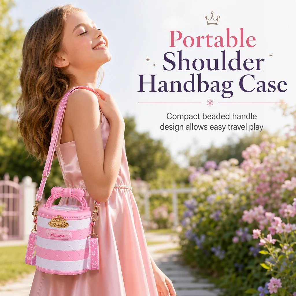 🎉49% OFF !! ⏰ Washable Princess Makeup Set – Non‐irritating, trays & portable case 🎀