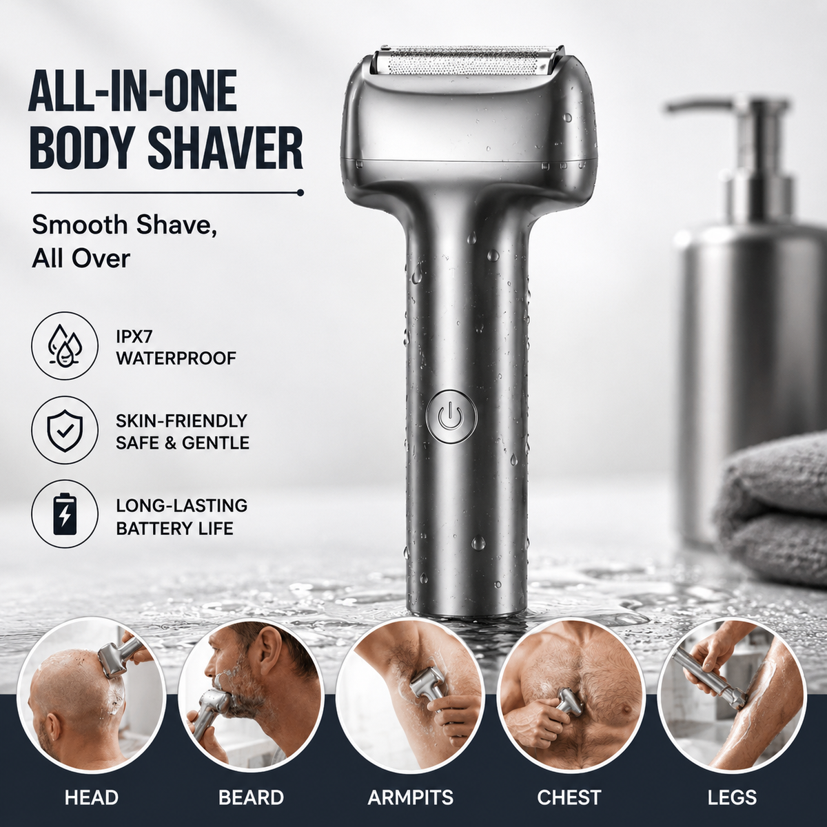🏆2026 Upgraded Electric Shaver with Linear Motor — Smooth, Close & Comfortable
