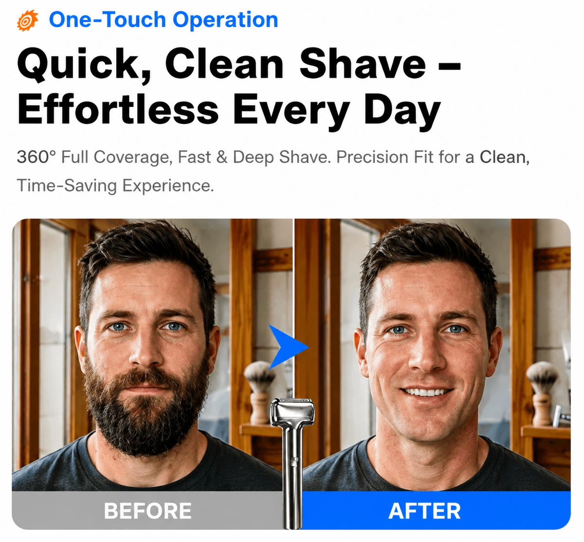 🏆2026 Upgraded Electric Shaver with Linear Motor — Smooth, Close & Comfortable