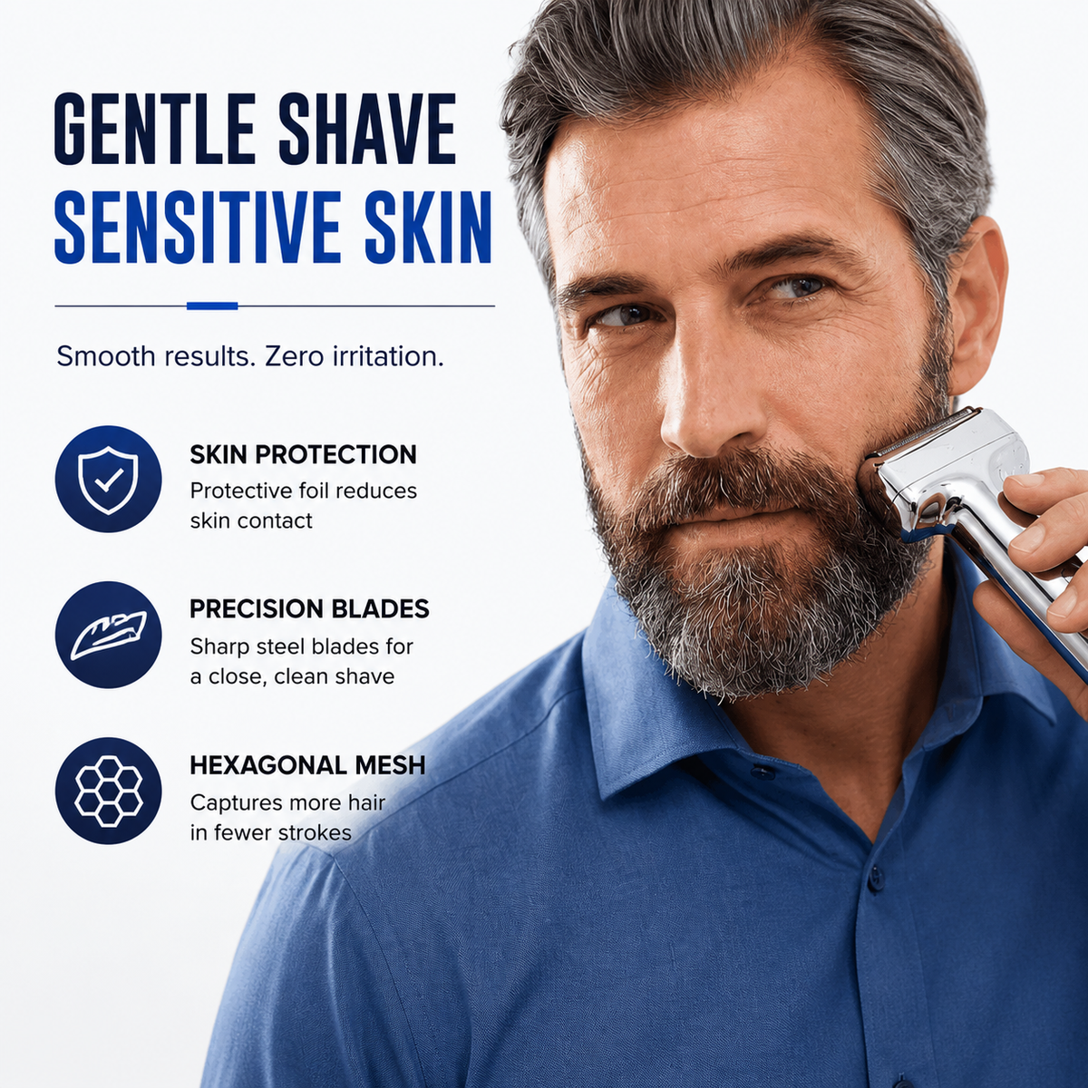 🏆2026 Upgraded Electric Shaver with Linear Motor — Smooth, Close & Comfortable