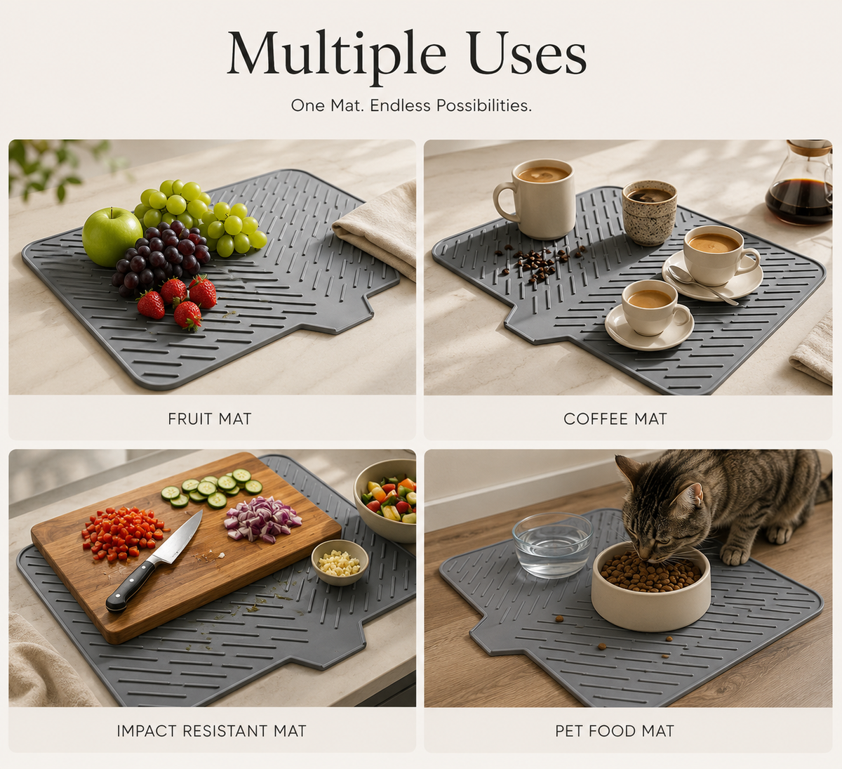Livaro™ Premium Silicone Kitchen Drying Mat