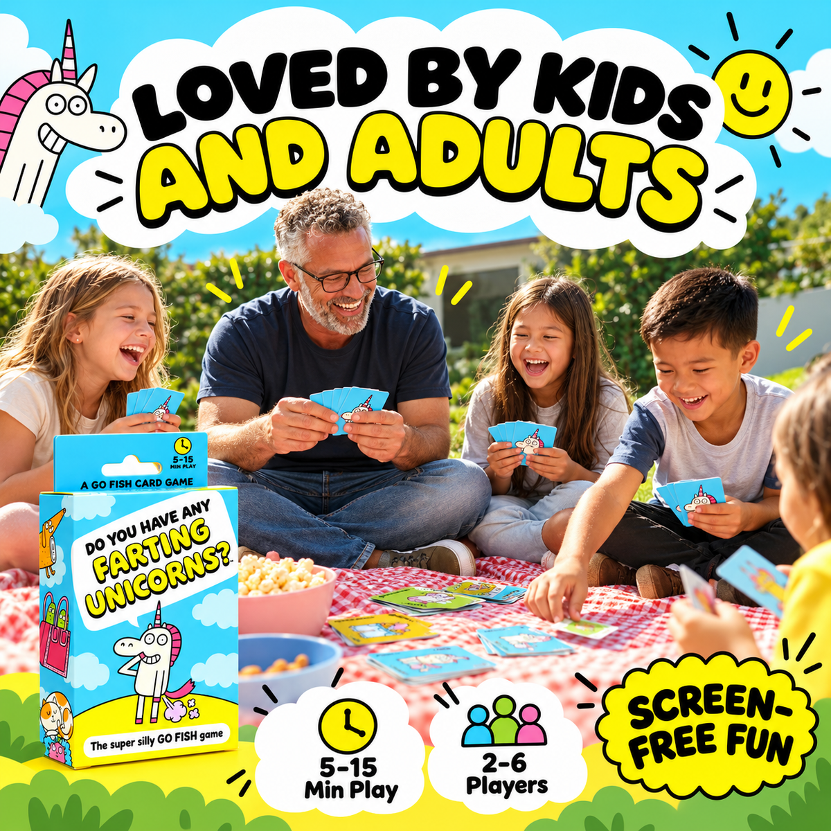 😂 Super Silly Go Fish Card Game for Kids & Family Game Night