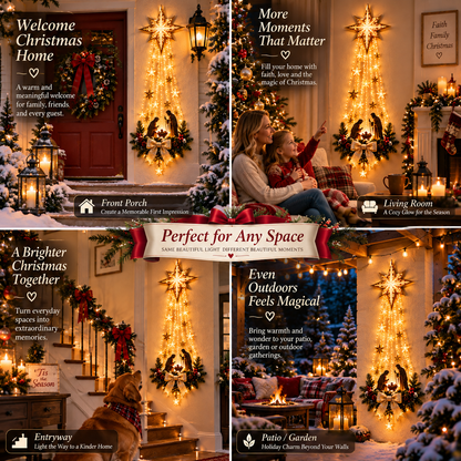 ✝️ Bethlehem Star of Faith™ – Lighted Nativity Wall Decor✨