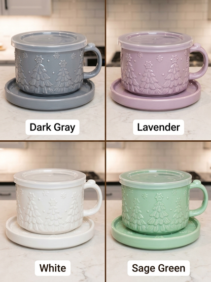 Set of (4) 25-Oz Mug Meals W/Lid-Its & Gift Boxes