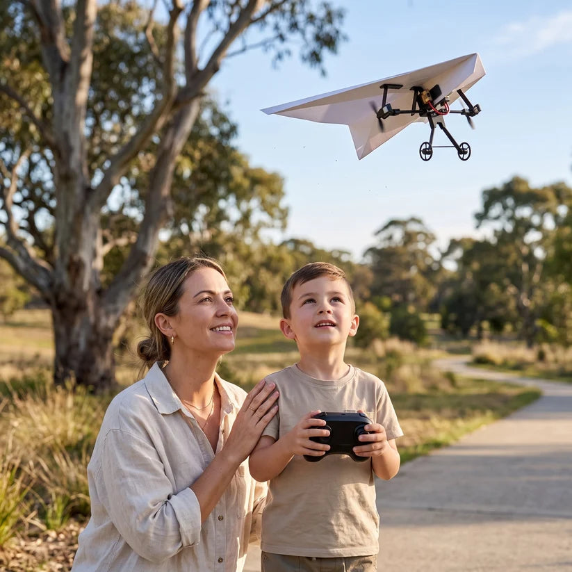 STEM RC Paper Airplane Kit – Gyroscope Stabilized with Dual Propellers