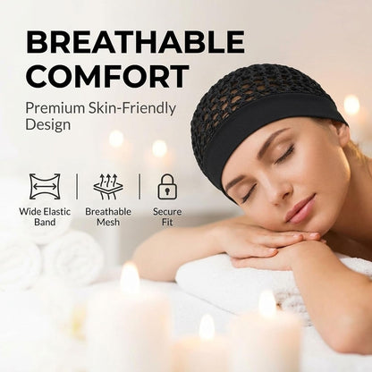 3-Piece Stretchy Wide-Edge Sleeping Cap Set
