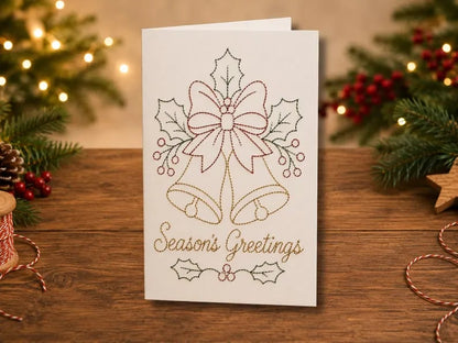 ⭐ 50% OFF - 🌲 🪡 Christmas Hand Embroidery Card DIY Kit | Stitch Your Way Into the Christmas Spirit ✨ 🎁