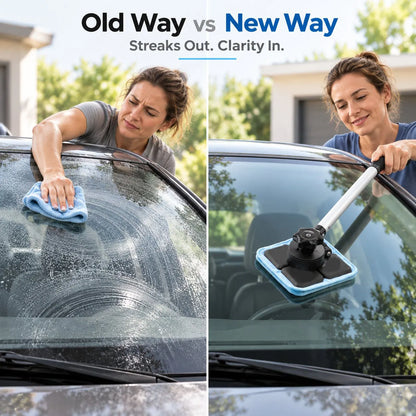🔥🎁🔥Dual Magnetic Car Windshield Cleaner | Streak-Free Auto Glass Cleaning Kit