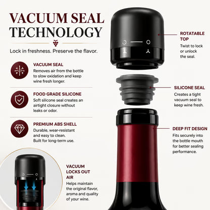 BUY 1 GET 1 FREE🍷 Premium Vacuum Wine Stopper – Keep Wine Fresh Longer with Airtight Seal