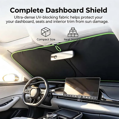 🔥HOT SALE🔥🎉2026 New Portable Heat-Insulating Vehicle Sunshade, Upgraded Thickened Front Window Sun Shade☀️🚗