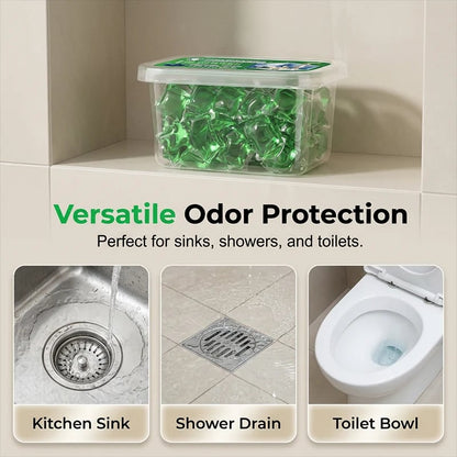 🔥2026 HOT SALE🥳50K+ SOLD!|Drain Deodorizer Pods – Bio‐enzyme formula neutralizes smells at the source. Instant fresh scent, no harsh chemicals. Say goodbye to embarrassing odours.
