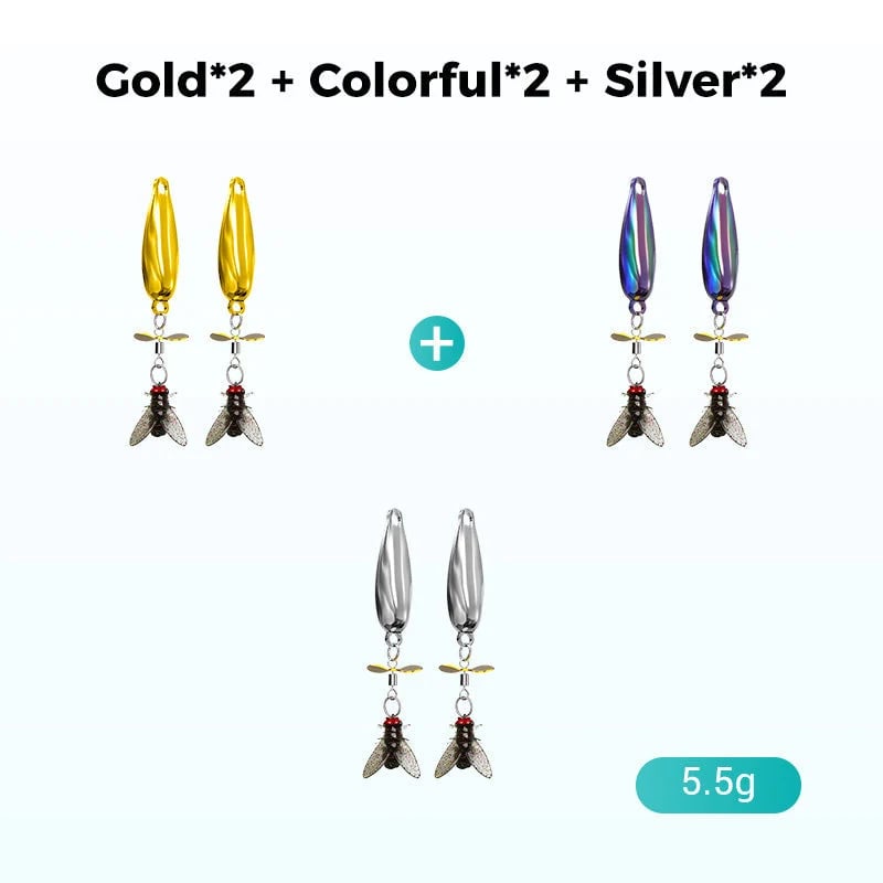 Metal propeller fishing lure for catching fish✨