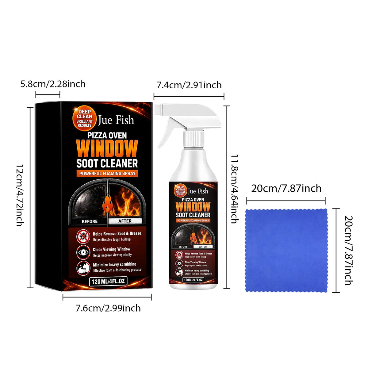 🏆Hot Sale⚡Pizza Oven Window Soot Cleaner Spray