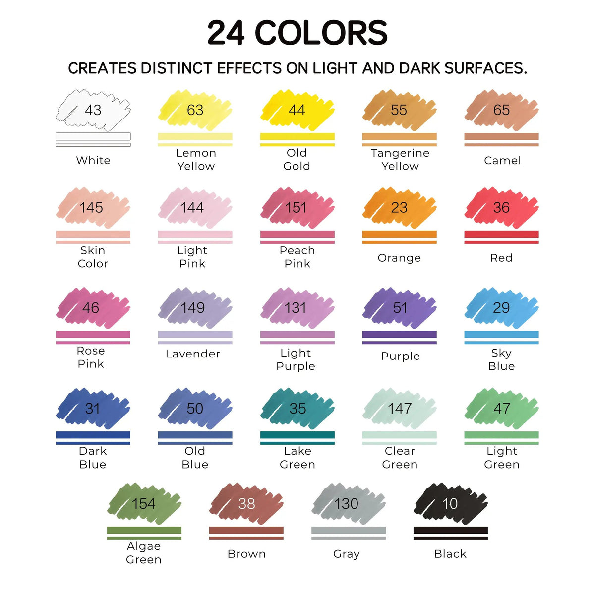 FINENOLO Brush Tip Acrylic Markers Set (24/36/60 Pack) with Portable Stackable Storage Box, Premium Water-Based Automatic Ink Colored Pens Drawing & Painting Supplies for All Levels, Art Supplies for Rock Painting, DIY Crafts