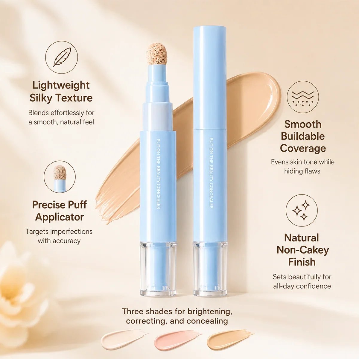 🔥 NOW!💄Multipurpose Hydrating Liquid Concealer Pen  ✨