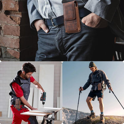 ⚡Grande Sconto | Marsupio da Cintura per Cellulare 📱 Fondina in Pelle Multitasche con Portacarte