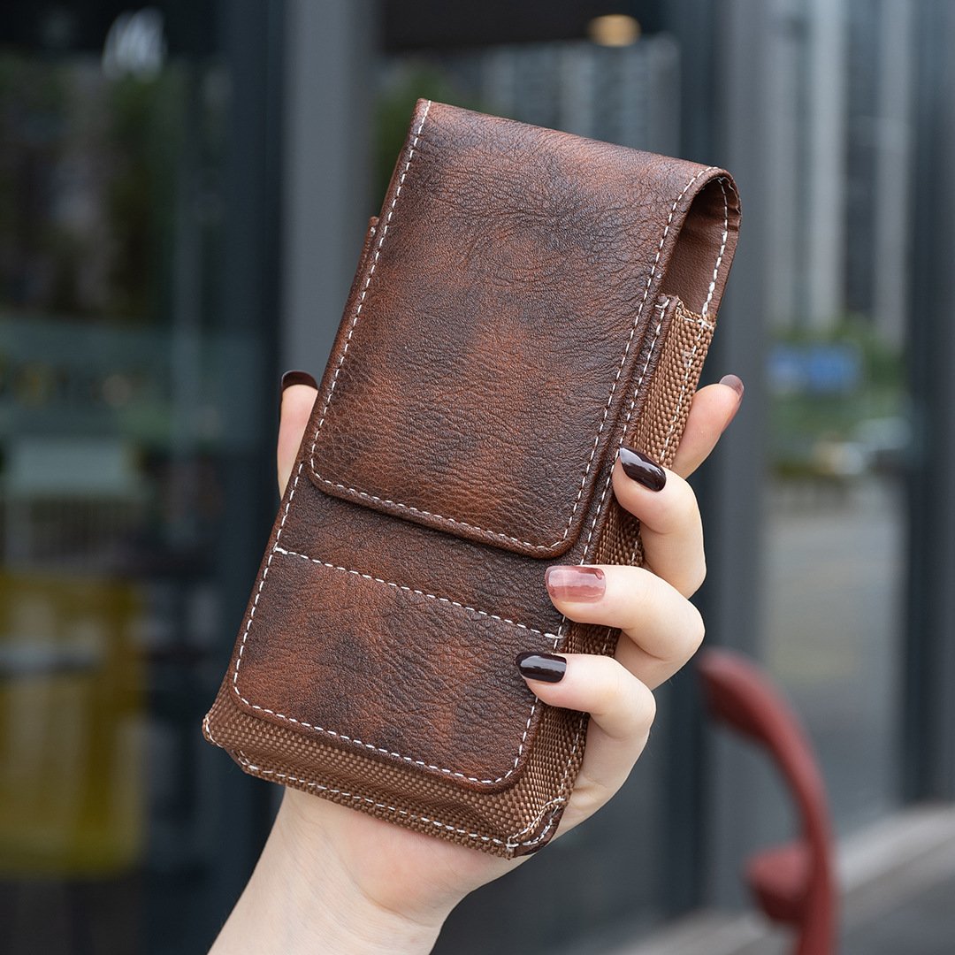 ⚡Grande Sconto | Marsupio da Cintura per Cellulare 📱 Fondina in Pelle Multitasche con Portacarte